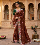 KcPc Premium HO Silk Saree with Beautiful Embroidery Work PDM