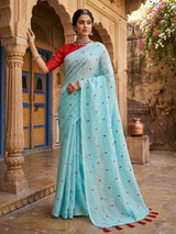 Buy Kota Doria Saree With Bandhani Stye KcPc 