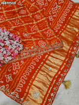 KcPc New Royal Pure Gaji Silk Bandhani SareeAMT