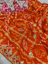 KcPc New Royal Pure Gaji Silk Bandhani SareeAMT