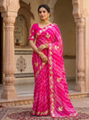 KcPc Premium Chiffon Leheriya Saree Designed with Traditional Gotapatti HandworkSFS