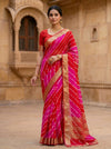 KcPc Beautiful Traditional Chinon Saree with Rich Zari Border FinishSFS