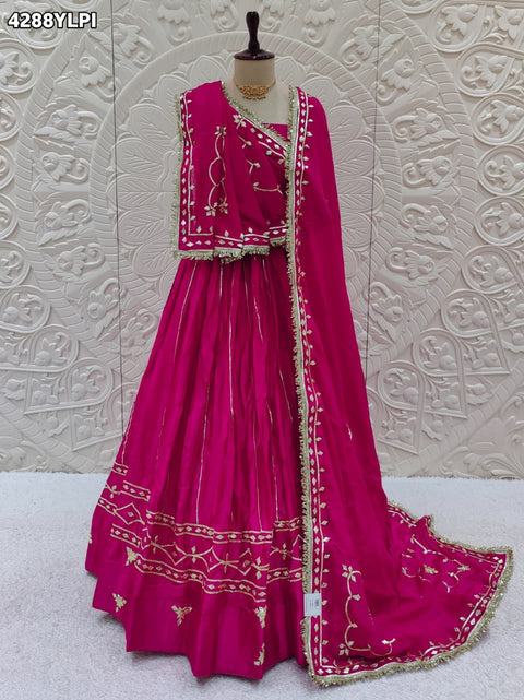 KcPc Premium Gaji Silk Lehenga with Rich Gotapatti Detailing RGC