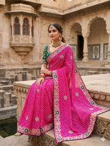KcPc Premium Leheriya Style Saree with Rich Cutdana DetailingPDM