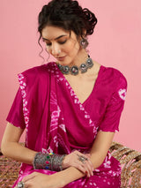 KcPc New Creap Silk Bandhani Style With Causal Wear Saree APL