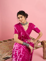 KcPc New Creap Silk Bandhani Style With Causal Wear Saree APL