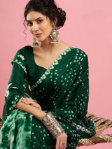KcPc New Launch Creap Silk Bandhani Style With CauselWear Saree APL