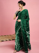 KcPc New Launch Creap Silk Bandhani Style With CauselWear Saree APL