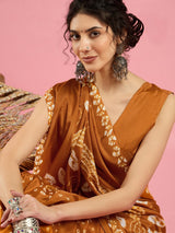 KcPc New Spiceal Creap Silk Bandhani Style With CauselWear Saree APL