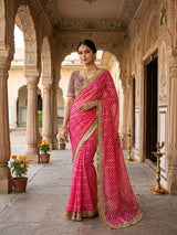 KcPc Premium Georgette Saree Featuring Classic Leheriya Design BAL