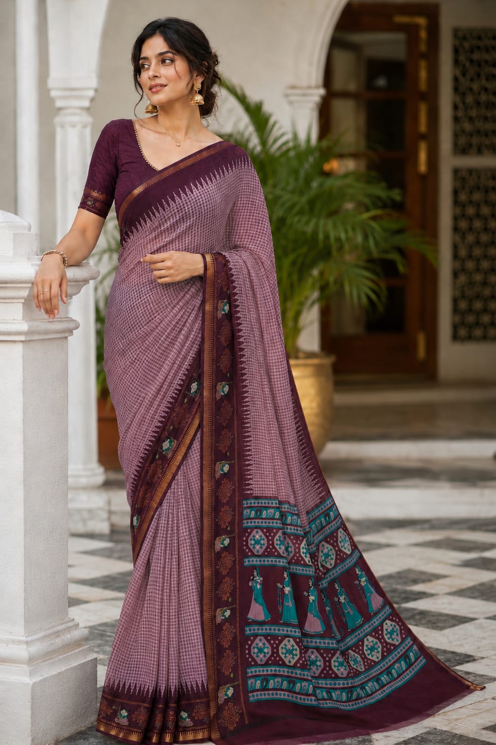 KcPc Royal Printed Georgette Silk Saree for Festive Wear VJT