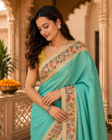 KcPc Premium Printed Saree with Beautiful Zari Weaving Detailing VJT