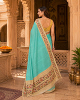 KcPc Premium Printed Saree with Beautiful Zari Weaving Detailing VJT