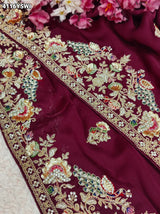 KcPc Premium Gaji Silk Sarees Crafted with Heavy Embroidery WorkSAN