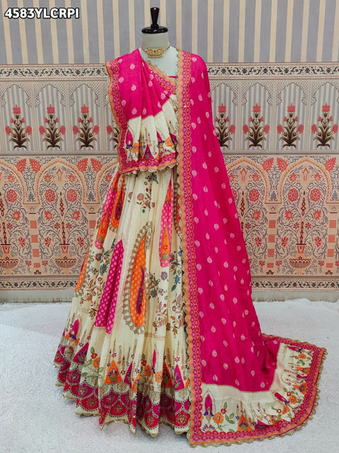 KcPc Crepe Silk Lehengas Designed with Elegant Cutdana Work for Festive Wear  BHUTA