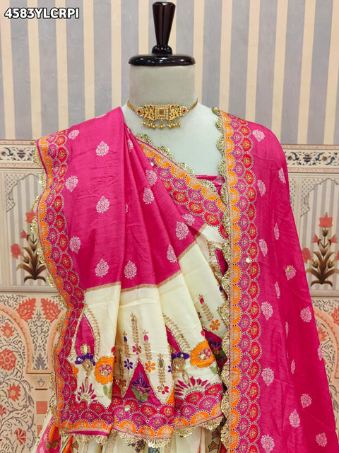 KcPc Crepe Silk Lehengas Designed with Elegant Cutdana Work for Festive Wear  BHUTA