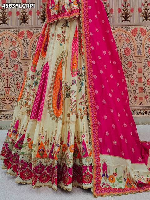 KcPc Crepe Silk Lehengas Designed with Elegant Cutdana Work for Festive Wear  BHUTA