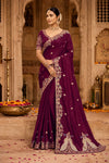 KcPc Premium Gaji Silk Sarees Crafted with Heavy Embroidery WorkSAN