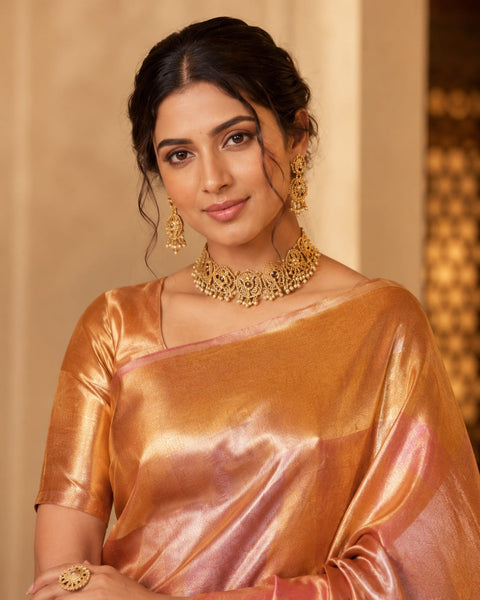 KcPc New Jyotika Inspired Tissue Silk Bollywood Banarasi Style Saree  NDA