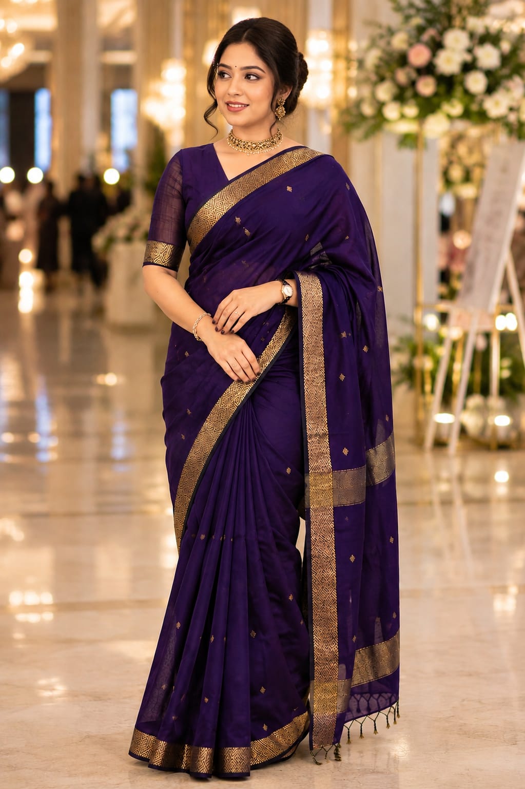 KcPc New Banarasi Saree in Cotton Silk Nayanthara Inspired Traditional Look SareeAST
