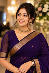 KcPc New Banarasi Saree in Cotton Silk Nayanthara Inspired Traditional Look SareeAST