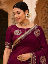 KcPc Premium Georgette Sarees with Elegant Gotapatti MHS