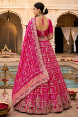 KcPc Pure Gaji silk Gharchola with Gotapatti work Lehenga Set BTU