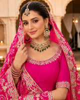KcPc Pure Gaji silk Gharchola with Gotapatti work Lehenga Set BTU