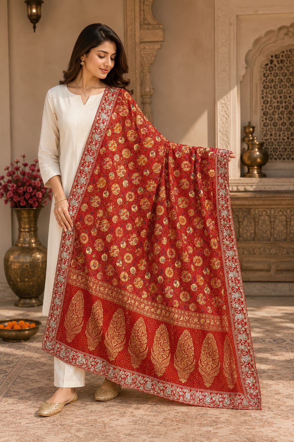 KcPc Khaddi Georgette Meenakari Style Wth Embroidery Work DupattaTUF