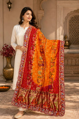 KcPc Khaddi Georgette kalamkari Style Wth Embroidery Work DupattaTUF