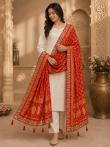 KcPc Royal Khaddi Georgette Embroidered Banarasi DupattaSAS
