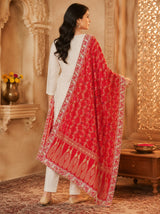 KcPc Letest Khaddi Georgette kalamkari Style With Embroidery Work DupattaTUF