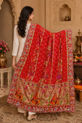 KcPc New Khaddi Georgette kalamkari Style Wth Embroidery Work DupattaTUF