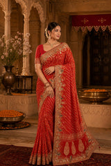 KcPc Luxury Georgette Saree with Heavy EmbroideryTUF