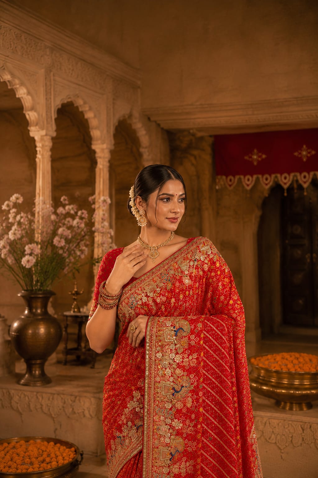 KcPc Luxury Georgette Saree with Heavy EmbroideryTUF