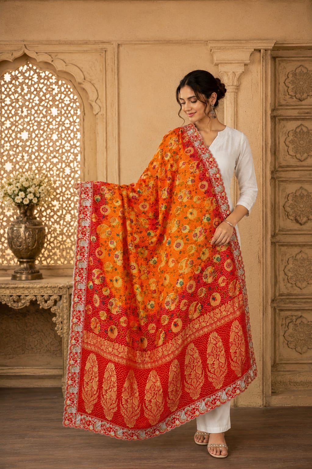 KcPc New Khaddi Georgette Meenakari Style Wth Embroidery Work DupattaTUF