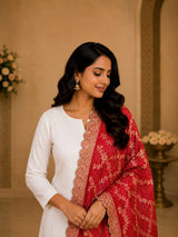 KcPc Designer Banarasi Style Dupatta with Heavy EmbroideryTUF