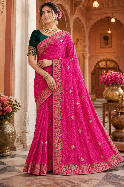 KcPc Luxury Georgette Bandhani Saree Collection    KDN