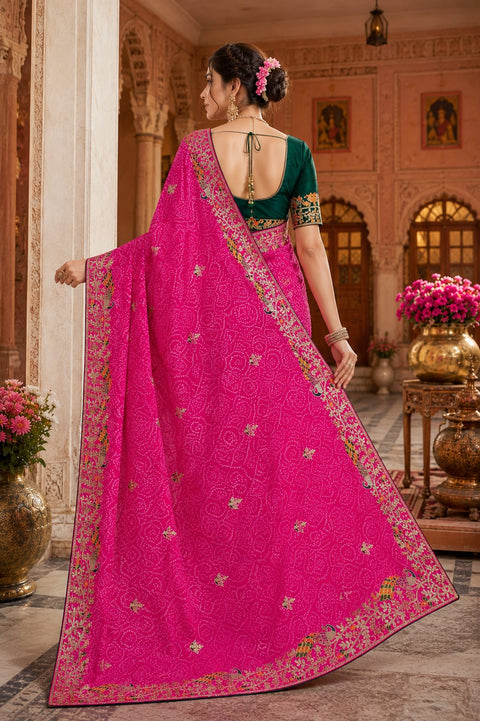 KcPc Luxury Georgette Bandhani Saree Collection    KDN
