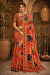 KcPc Beautiful Designer Saree with Stylish Mirror Embellishment WorkASH