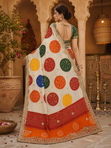 KcPc Premium Georgette Bandhani Festive Wear Sarees KDN
