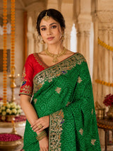 KcPc Premium Bandhani Sarees for Festive CelebrationsKDN