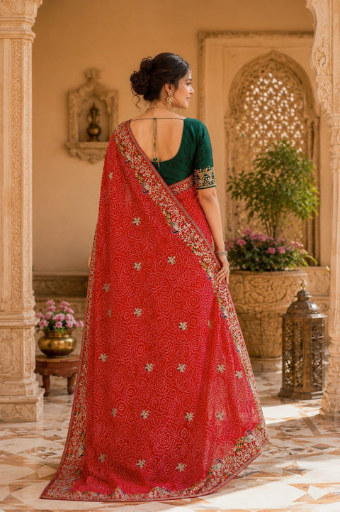 KcPc Premium Gotapatti Handwork Georgette Sarees    KDN