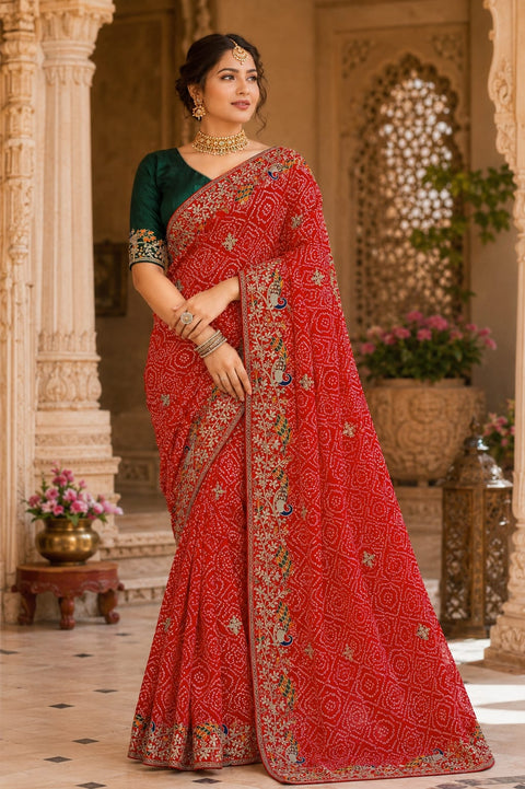 KcPc Premium Gotapatti Handwork Georgette Sarees    KDN