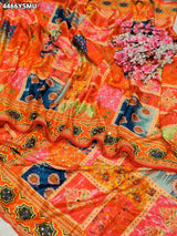 KcPc Beautiful Designer Saree with Stylish Mirror Embellishment WorkASH