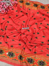 KcPc Beautiful Designer Saree with Stylish Mirror Embellishment WorkASH