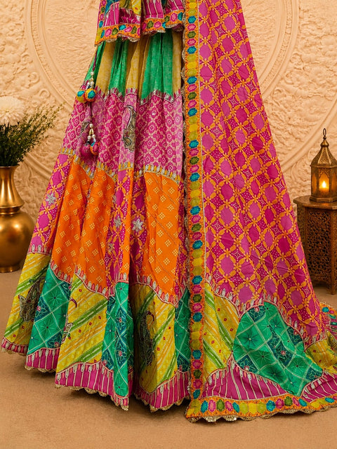 KcPc Crepe Silk Lehengas Featuring Stylish Prints and Beautiful Cutdana Detailing  BHUTA