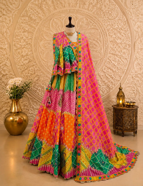 KcPc Crepe Silk Lehengas Featuring Stylish Prints and Beautiful Cutdana Detailing  BHUTA