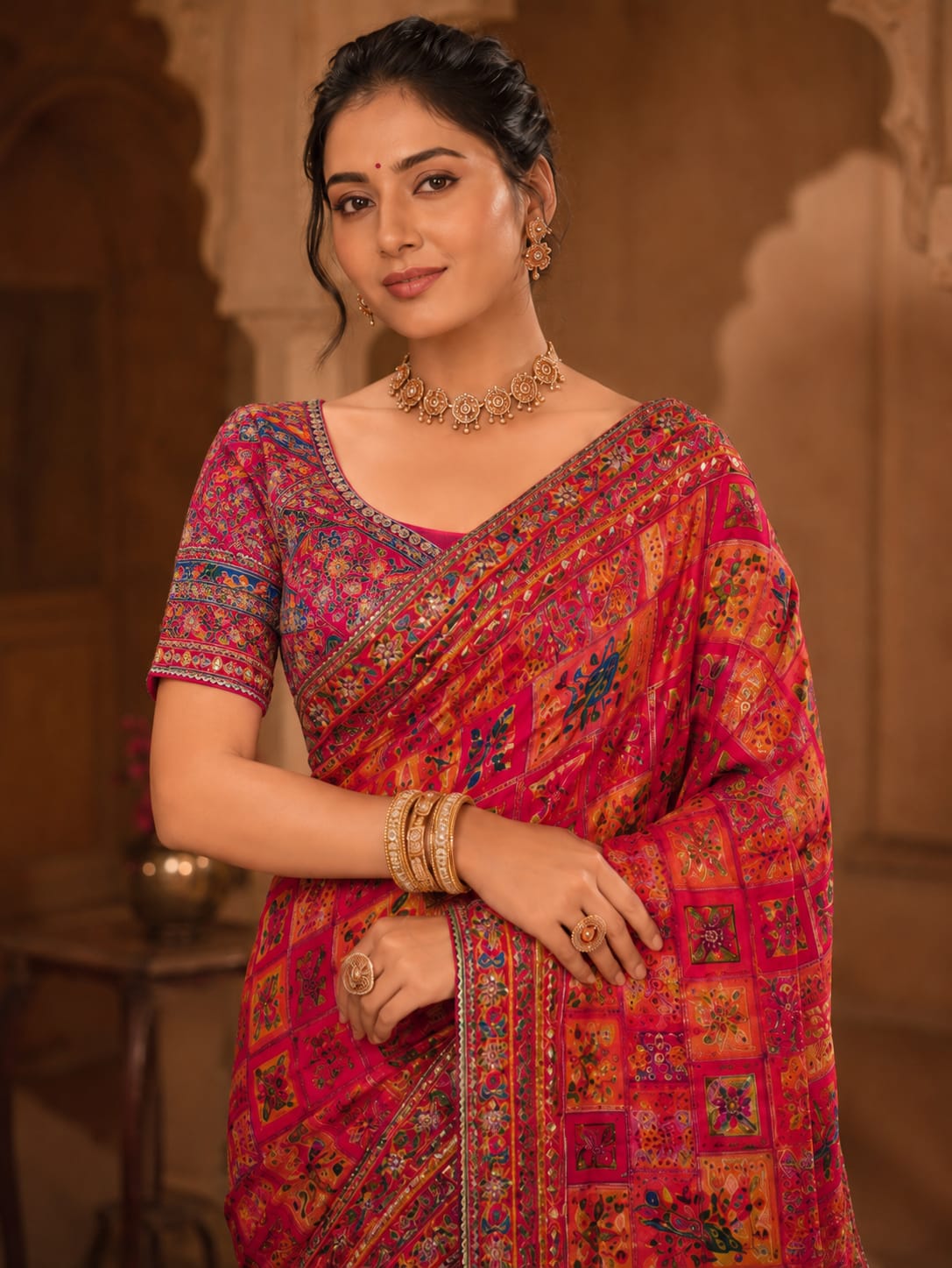 KcPc Luxury Banarasi Designer Saree with Heavy Embroidery WorkRB