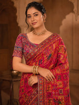 KcPc Luxury Banarasi Designer Saree with Heavy Embroidery WorkRB